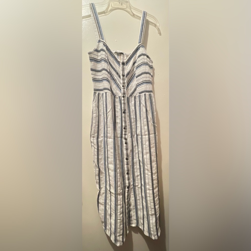 Zara Blue and White Striped Dress